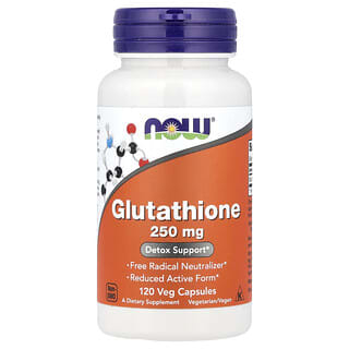 NOW Foods Glutathione Supplement, 250mg, 120 Veg Capsules