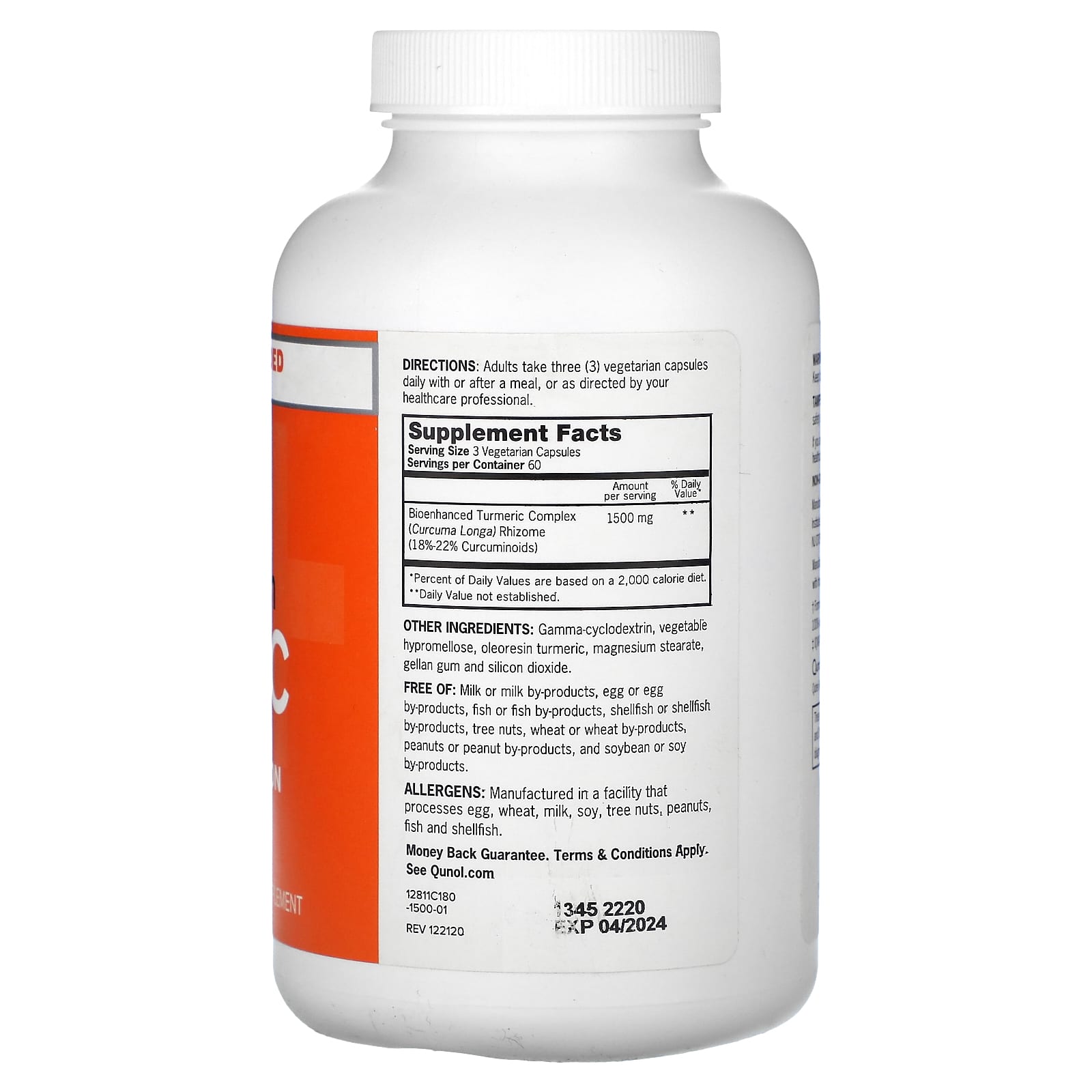 Qunol, Extra Strength Turmeric, 180 Vegetarian Capsules (500 mg per Capsule) - Image 2