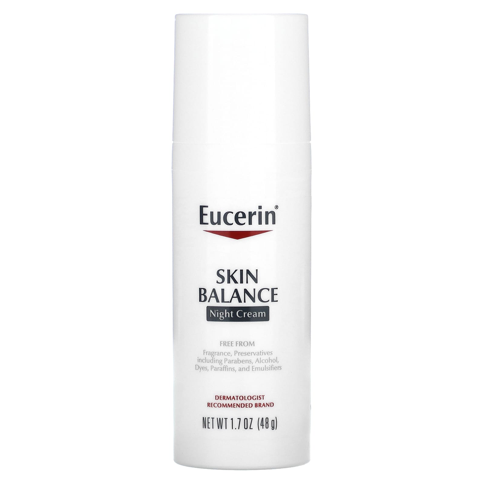 Eucerin Skin Balance Night Cream, 1.7 oz (48g) - Fragrance Free - Image 1