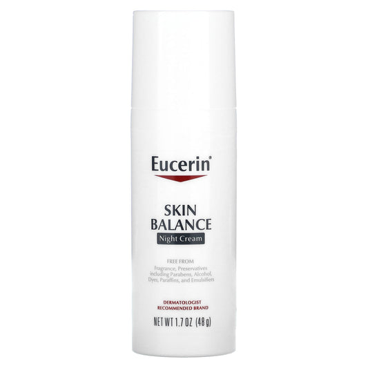 Eucerin Skin Balance Night Cream, 1.7 oz (48g) - Fragrance Free - Image 1