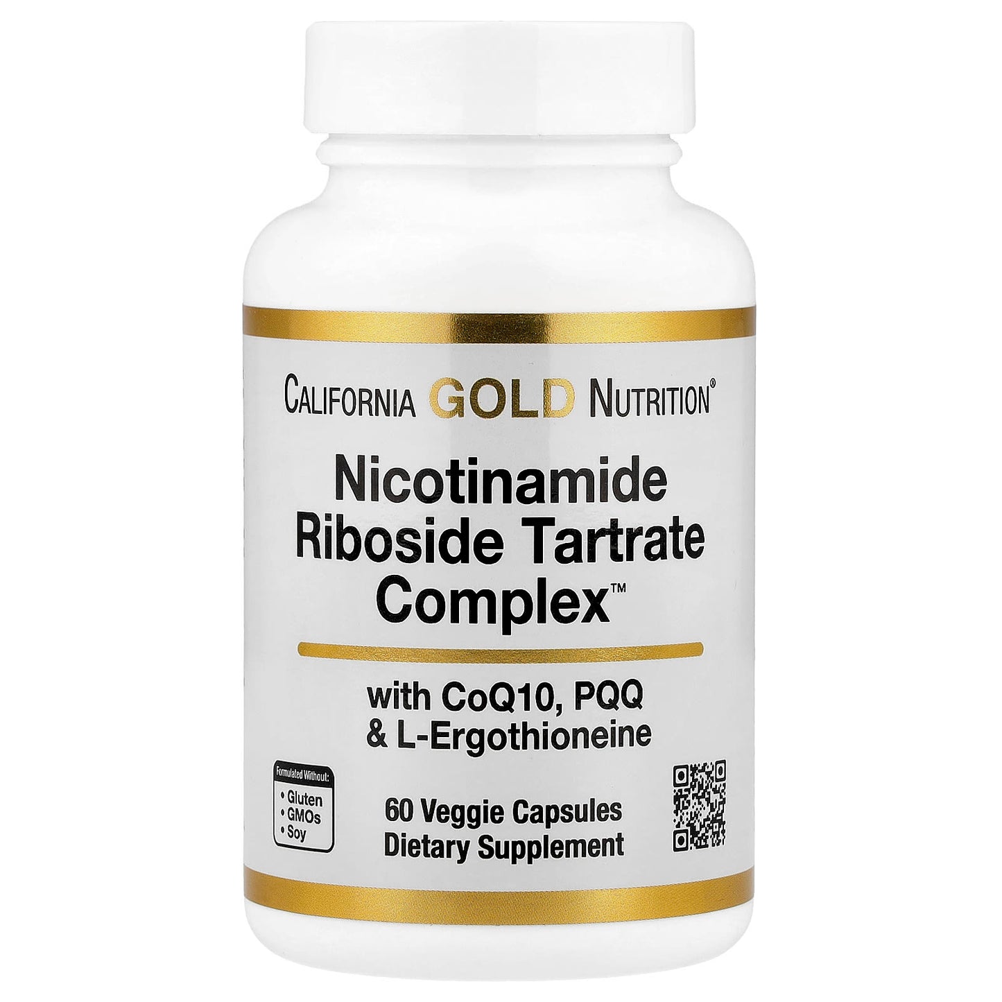 California Gold Nutrition Nicotinamide Riboside Tartrate (NRT) Complex 250mg - Image 1