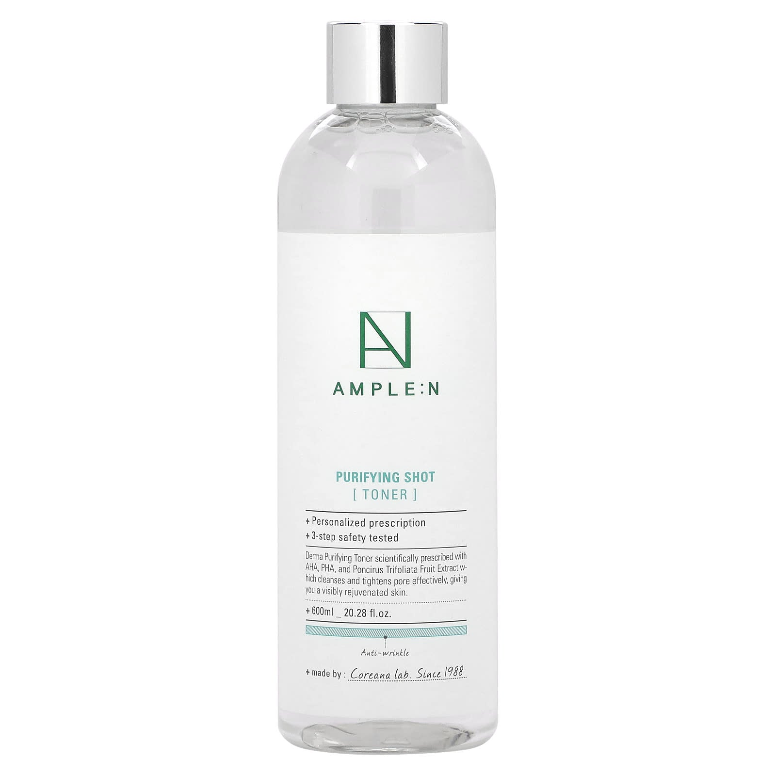 Transform Your Skin with AMPLE:N Purifying Shot Toner, 20.28 fl oz - Image 1