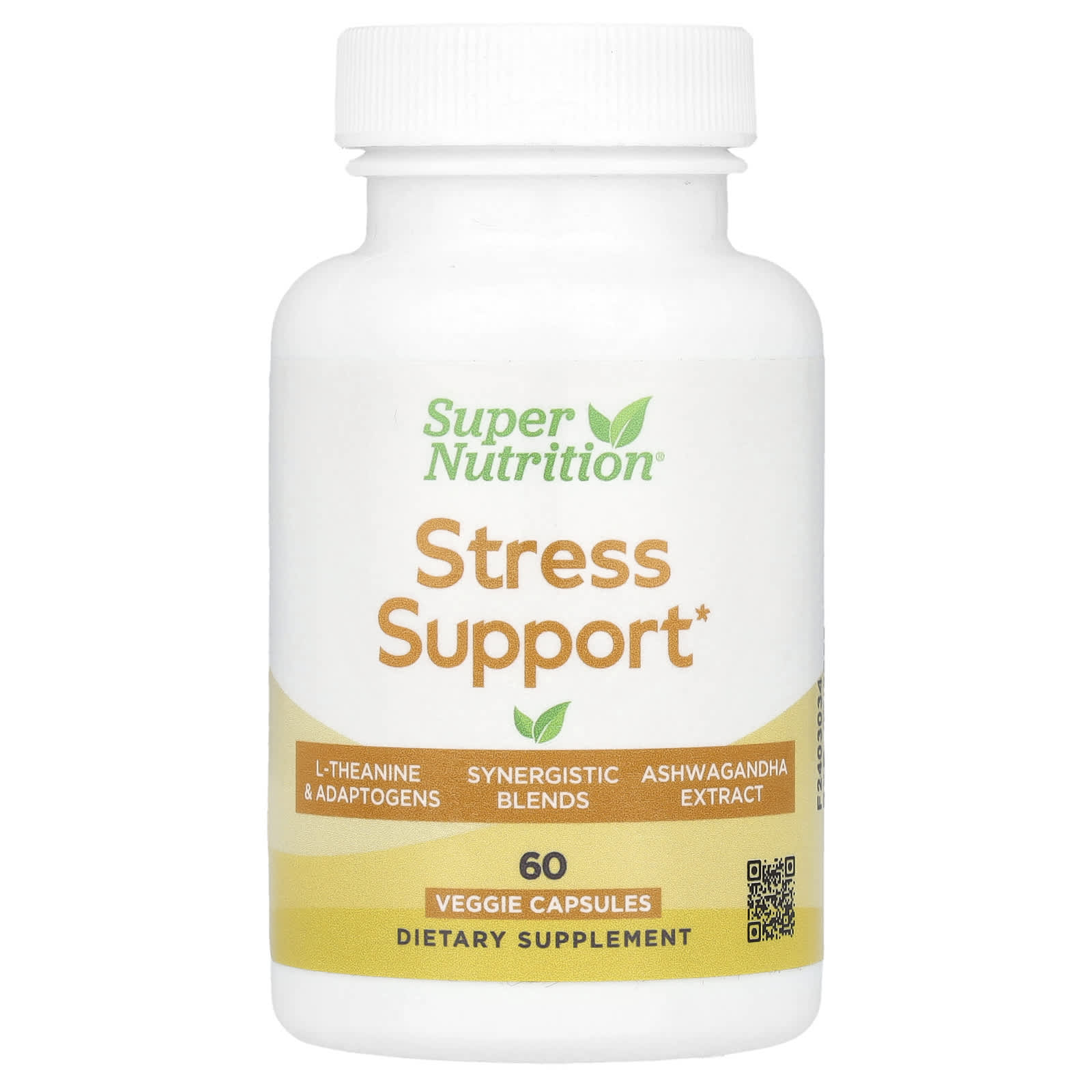 Stress Relief & Energy Support with L-Theanine & Ashwagandha - 60 Capsules - Image 1