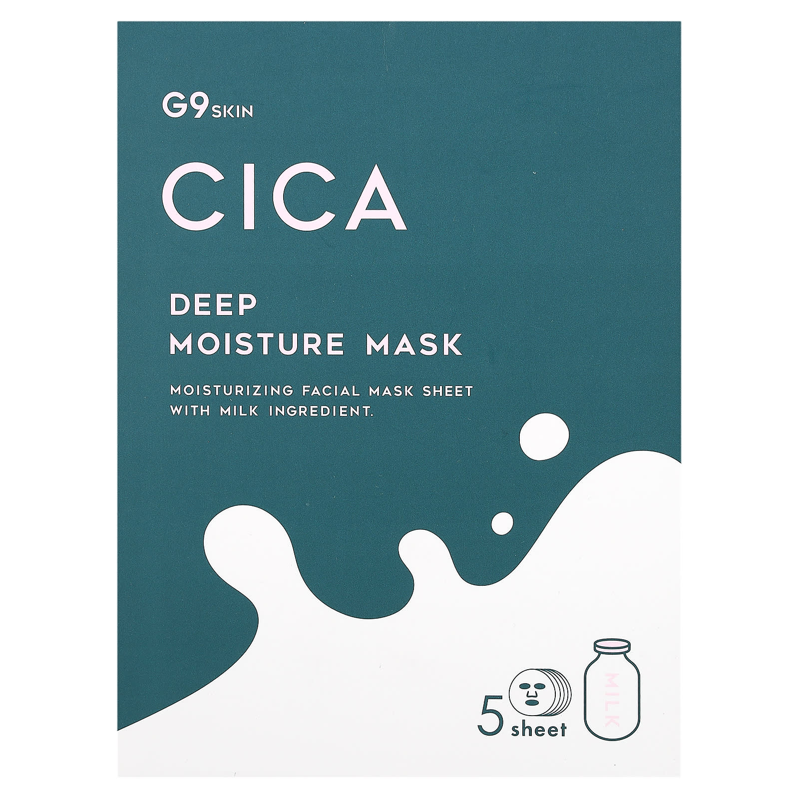 Deep Moisture Cica Beauty Mask with Milk & Vegan Sheets by G9skin - Image 2