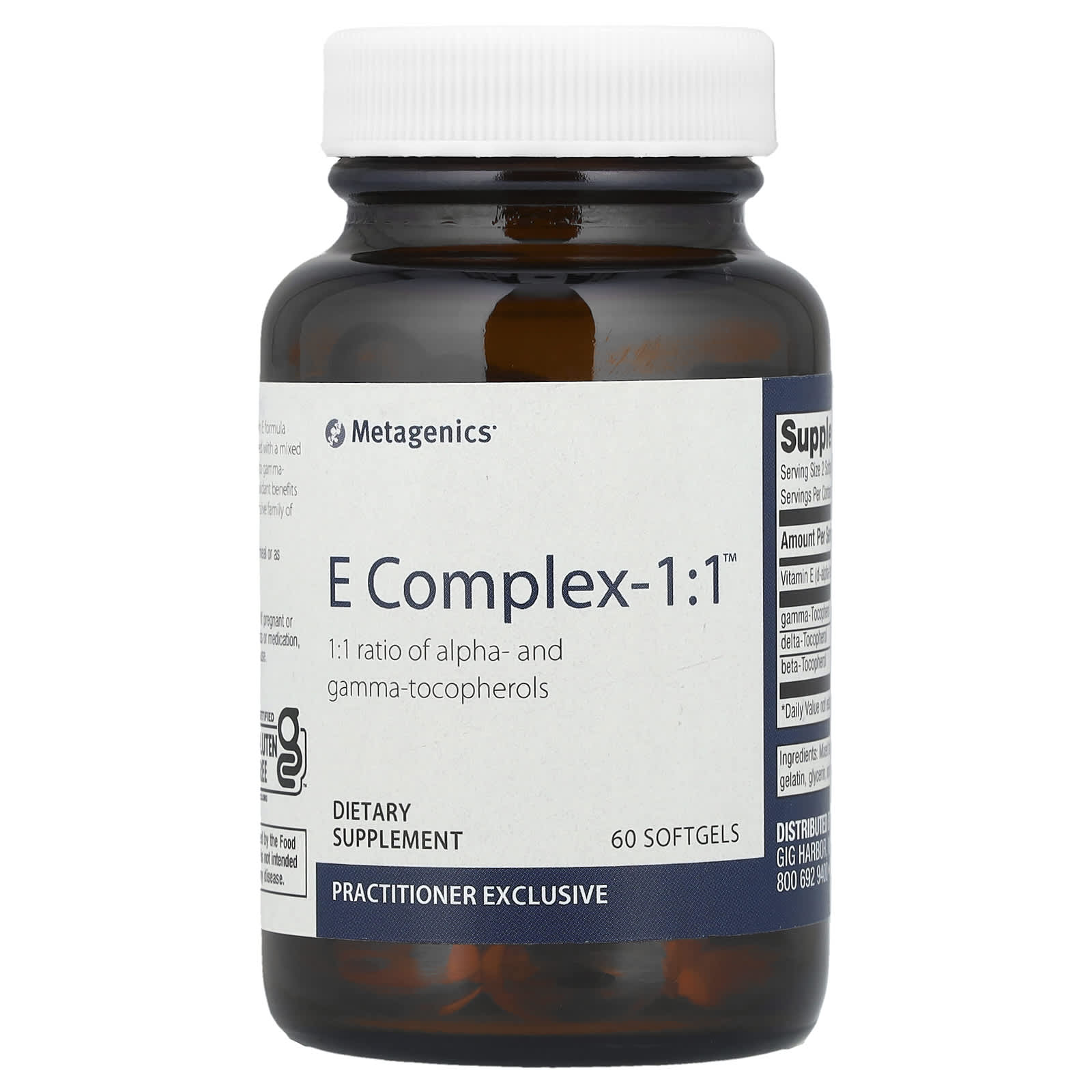 Metagenics, E Complex—1:1™, 60 Softgels - Image 1