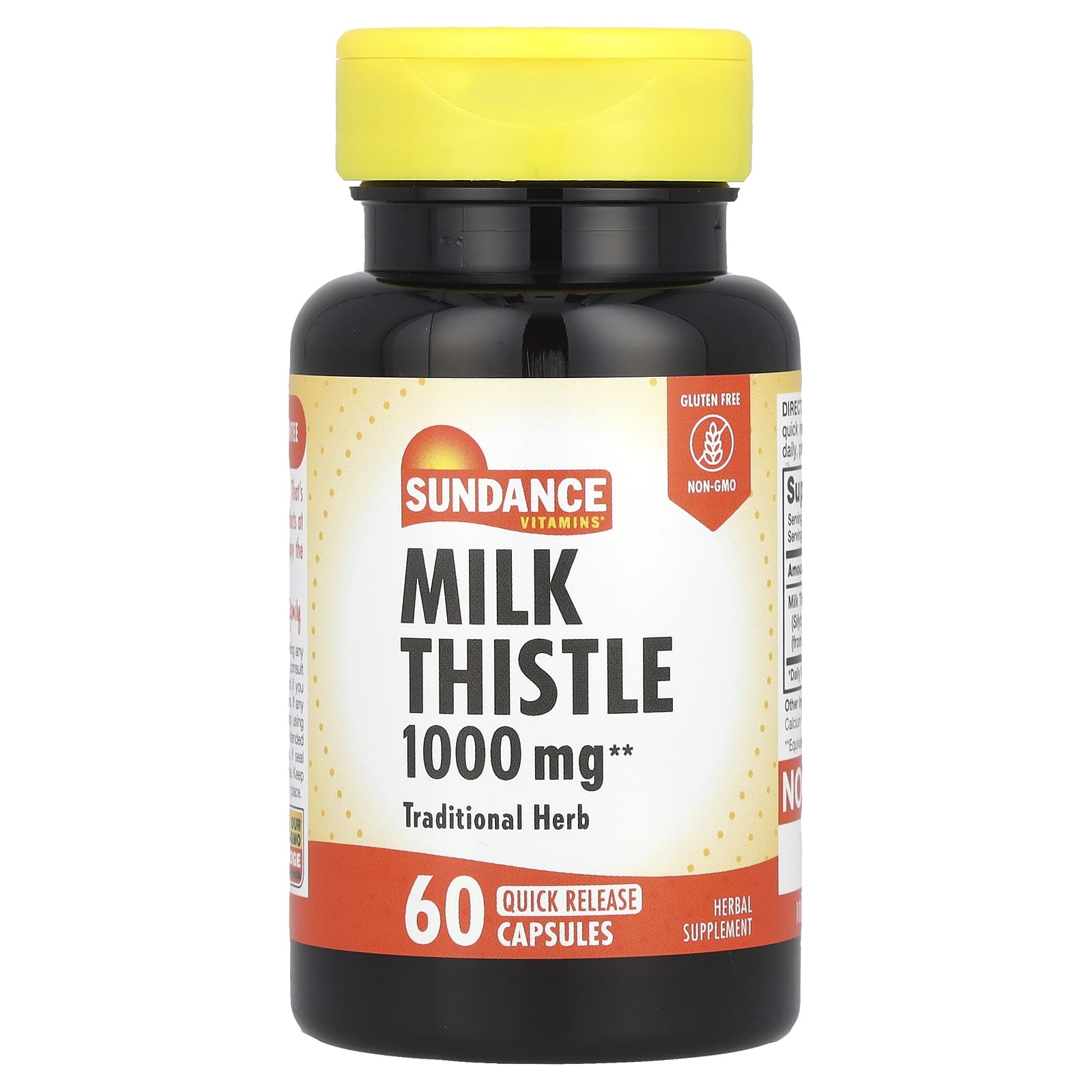 Sundance Vitamins, Milk Thistle, 1,000 mg, 60 Quick Release Capsules - Image 1