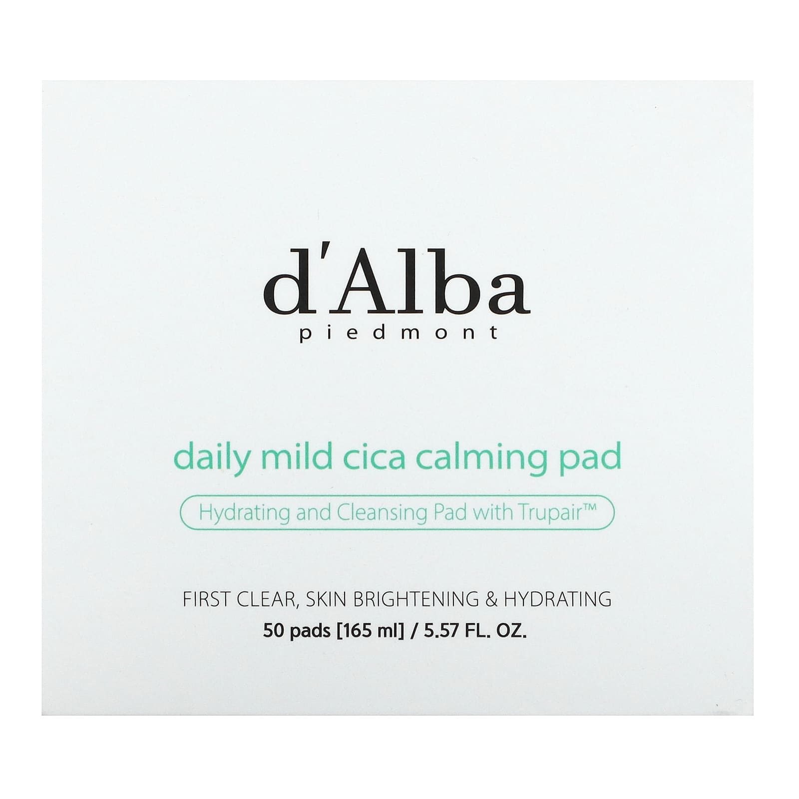 d'Alba Daily Mild Cica Calming Face Pads for Hydrated Skin - Image 2