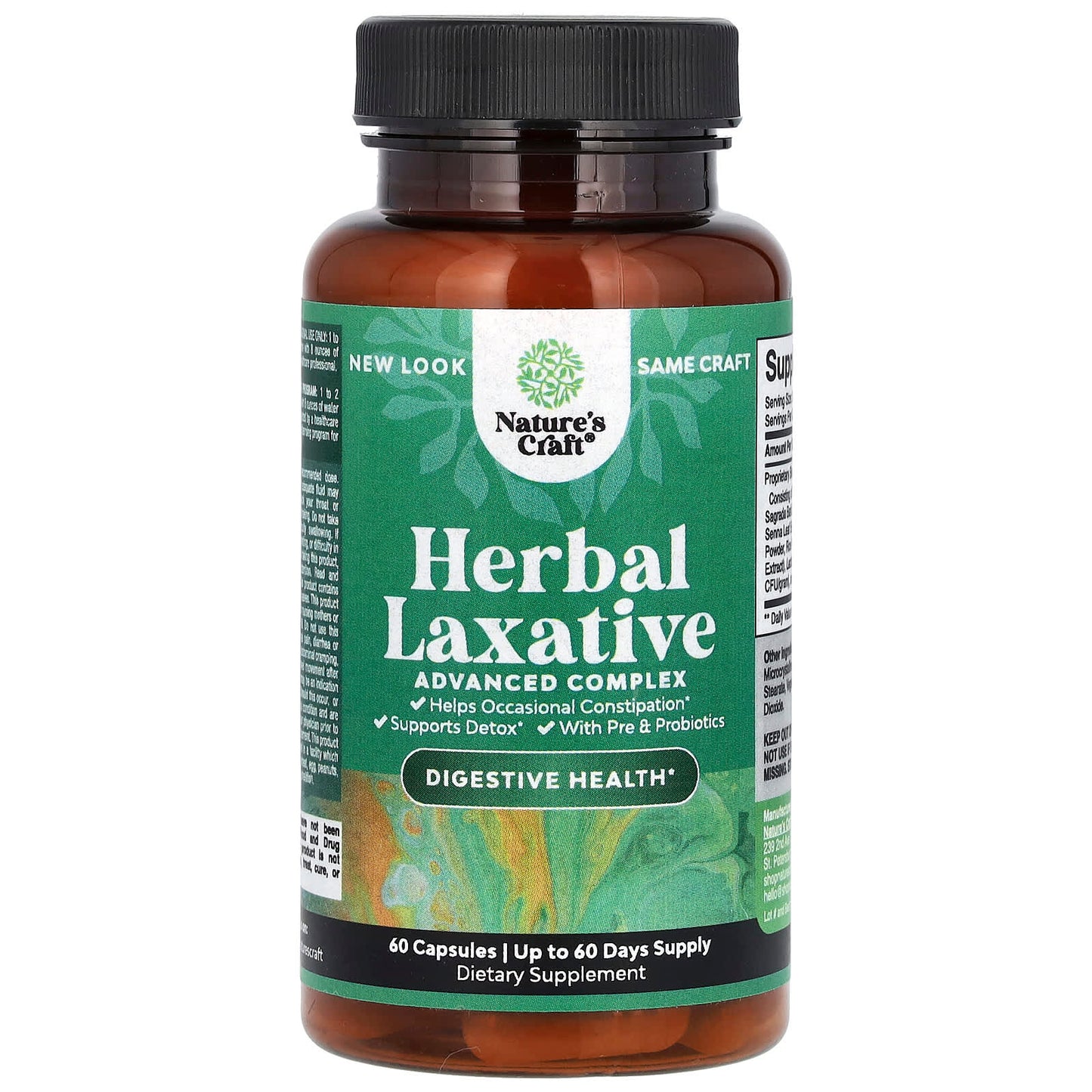 Nature's Craft, Herbal Laxative, 60 Capsules - Image 1
