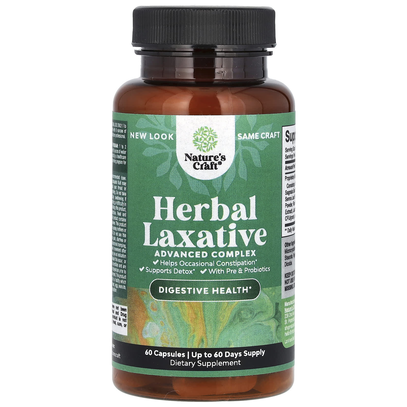 Nature's Craft, Herbal Laxative, 60 Capsules - Image 1