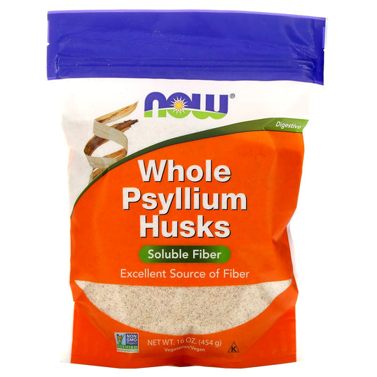 NOW Foods, Whole Psyllium Husks, 16 oz (454 g) - Image 1