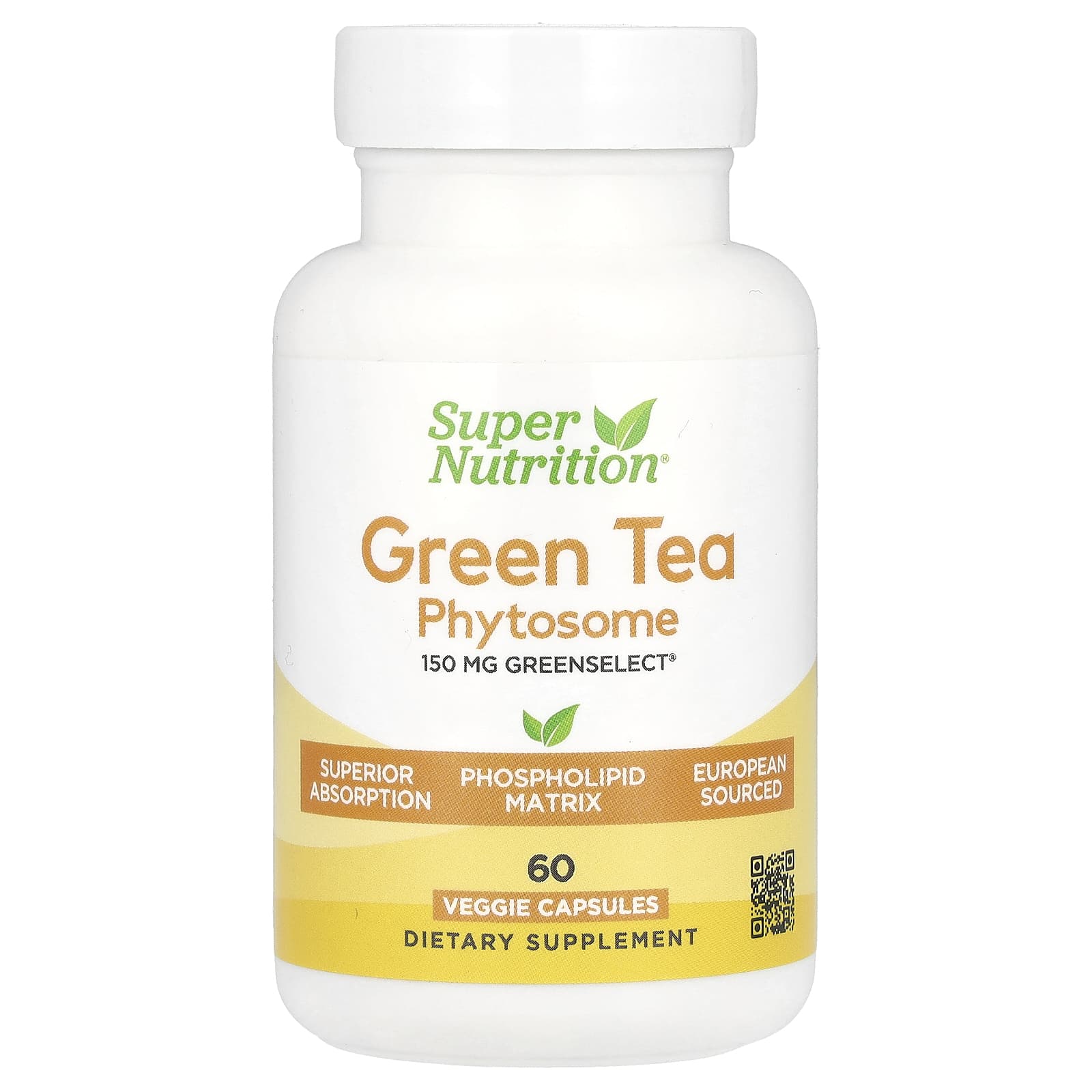 Boost Metabolism & Antioxidants with Green Tea Phytosome Capsules - 60 Veggie Caps - Image 1