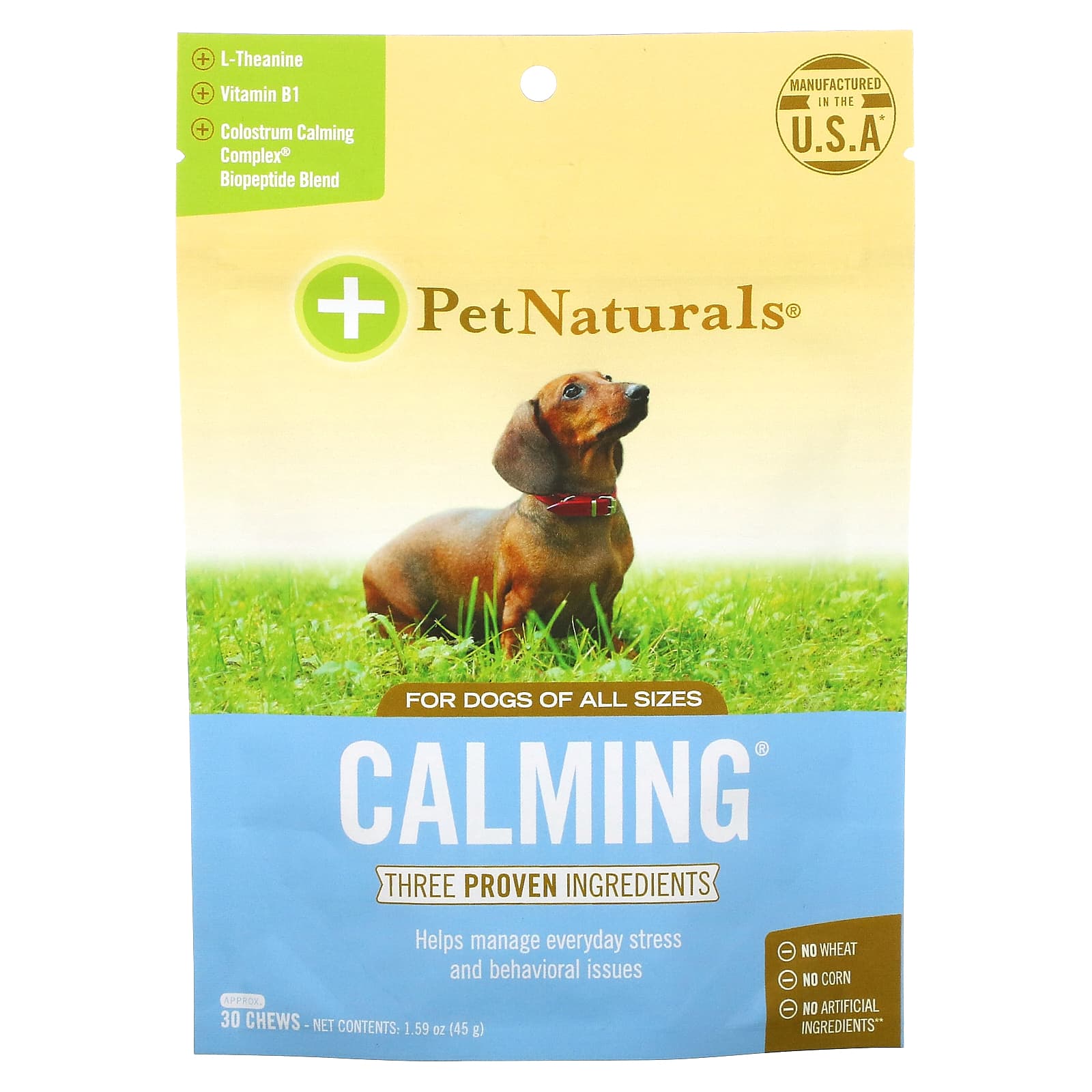 Pet Naturals, Calming, For Dogs, All Sizes, 30 Chews, 1.59 oz (45 g) - Image 1