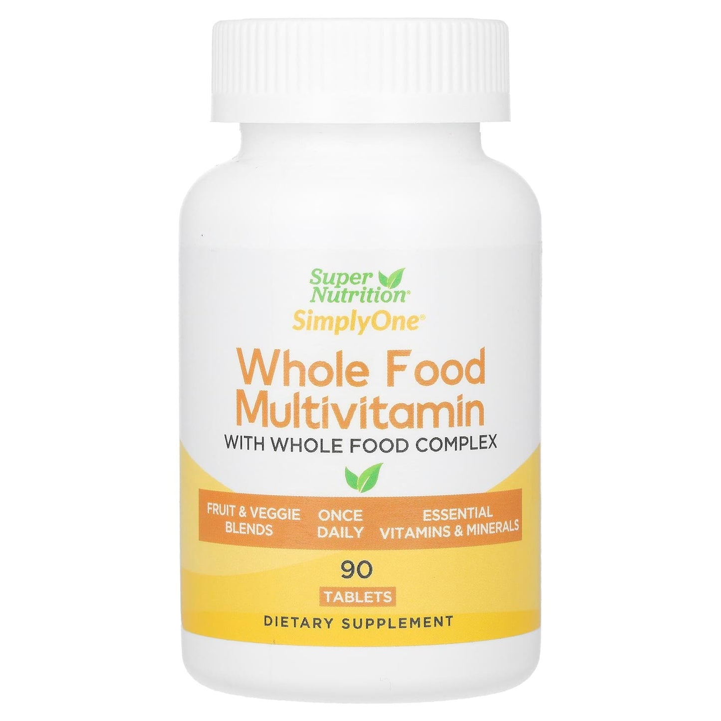 Whole Food Multivitamin with Vitamins A & C, Minerals & Enzymes - 90 Tablets - Image 1