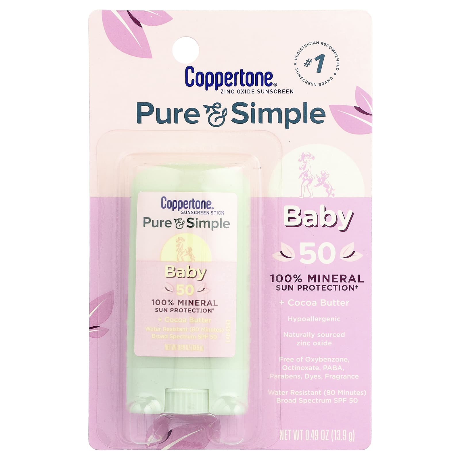 Coppertone SPF 50 Sunscreen Stick for Babies - Pure & Simple Protection - Image 2