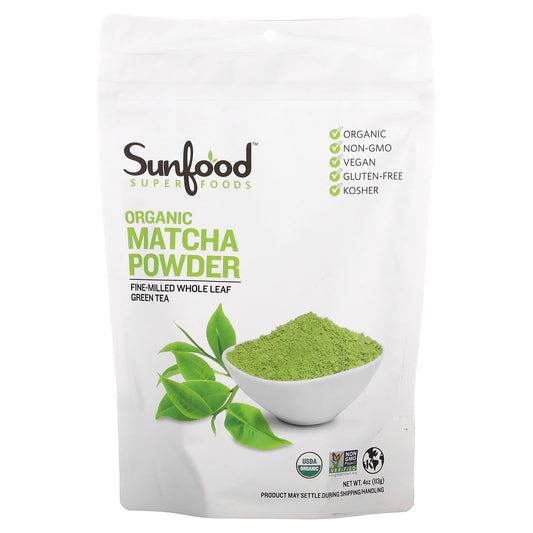 Sunfood, Superfoods, Organic Matcha Powder, 4 oz (113 g) - Image 1