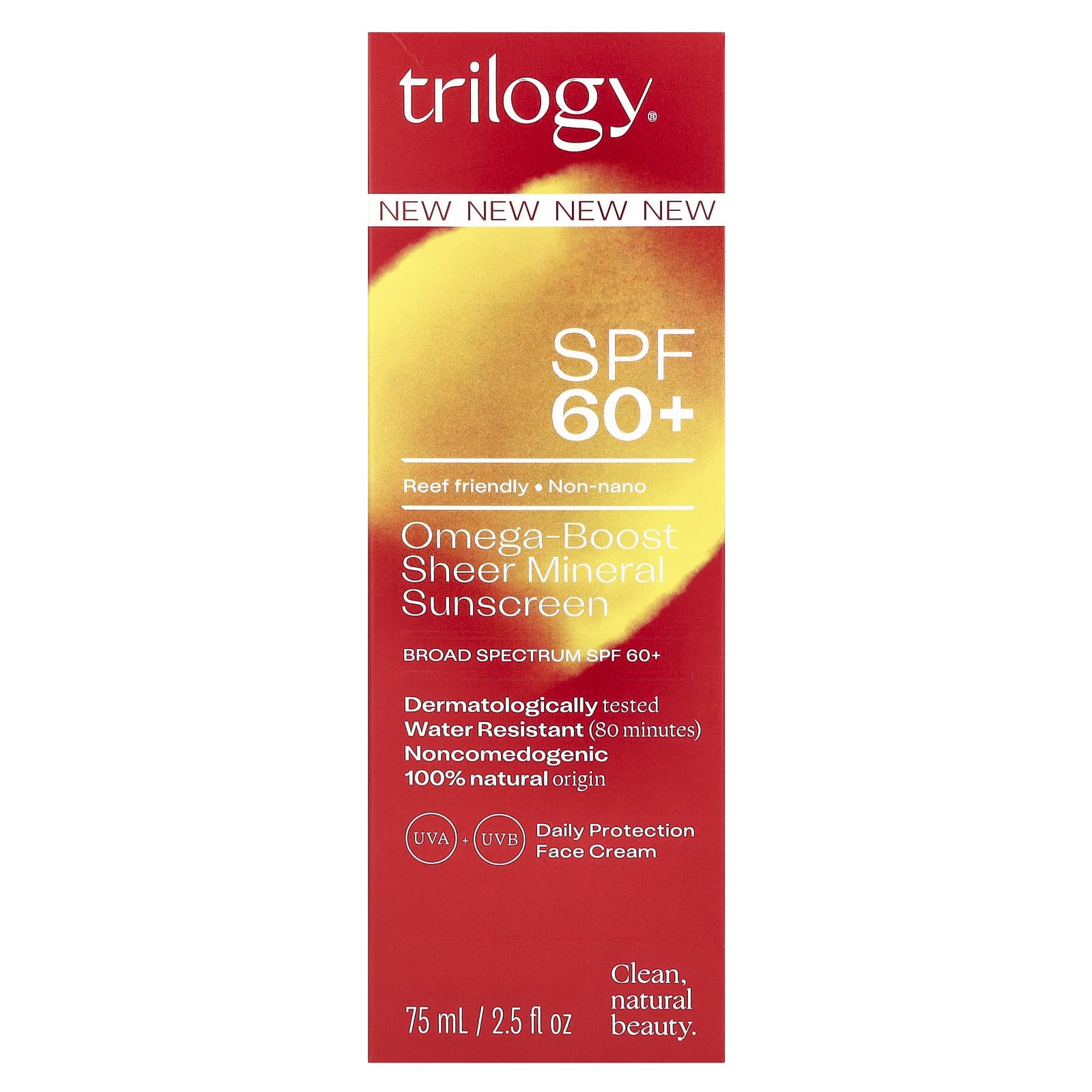 Trilogy, Omega-Boost Sheer Mineral Sunscreen, SPF 60+, 2.5 fl oz (75 ml) - Image 2