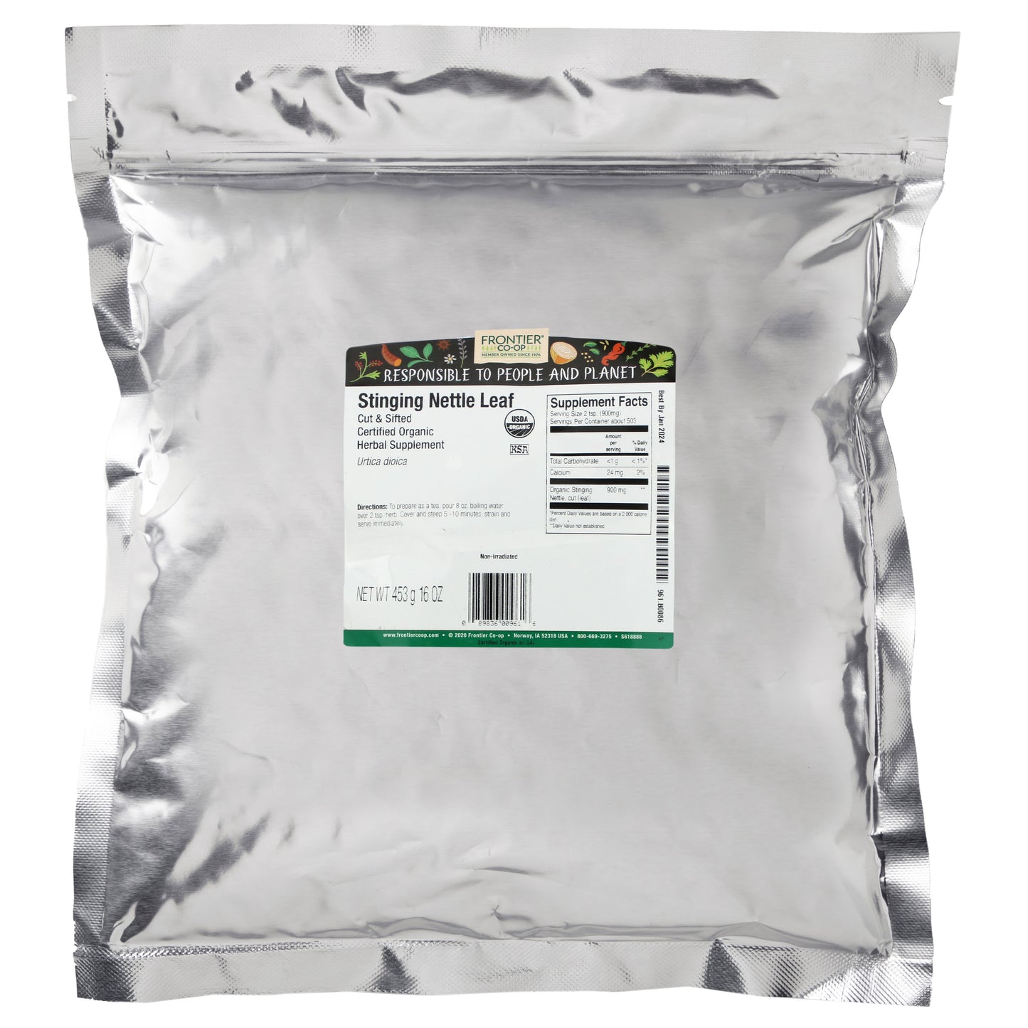 Organic Stinging Nettle Leaf for Tea & Wellness - 16 oz by Frontier Co-op - Image 2