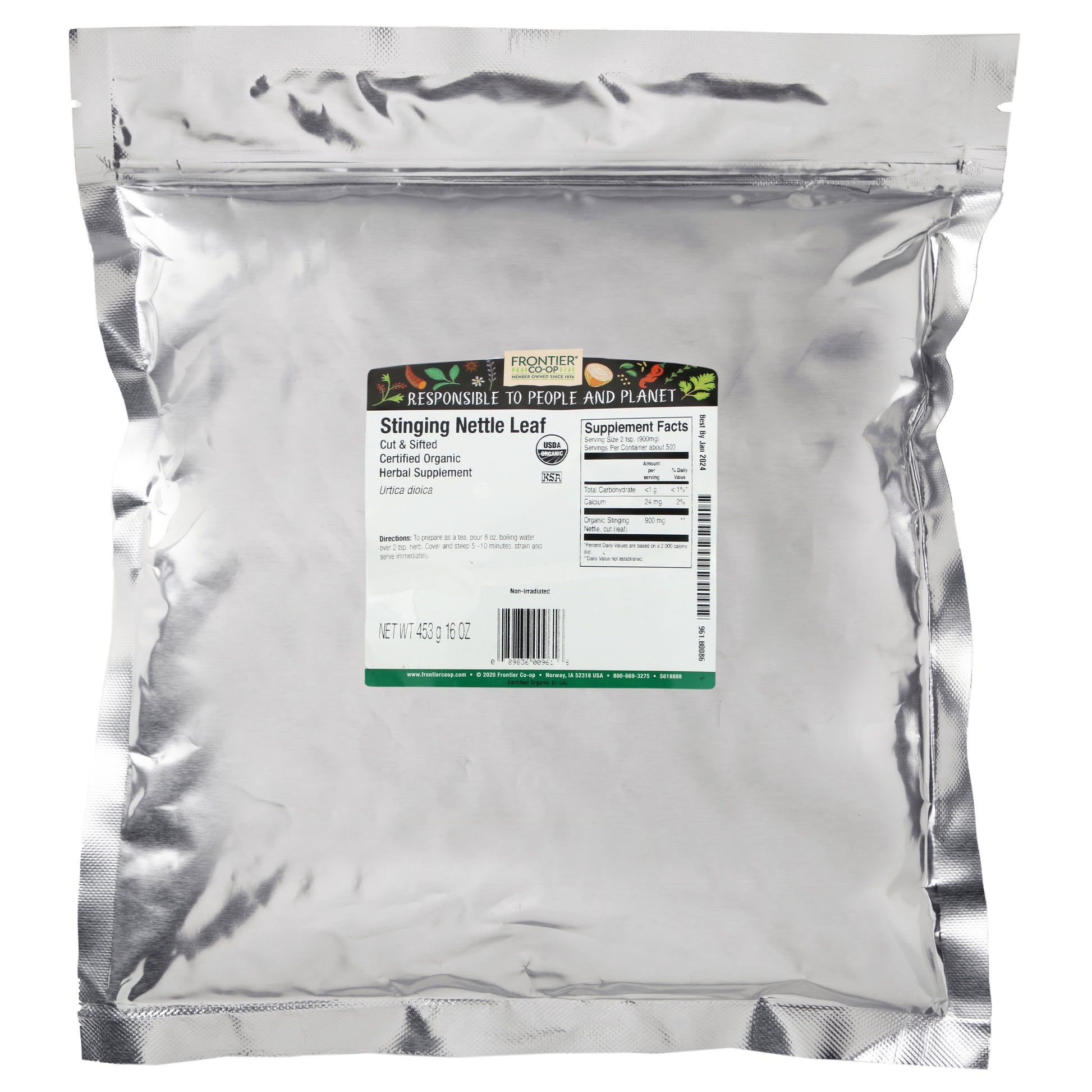 Organic Stinging Nettle Leaf for Tea & Wellness - 16 oz by Frontier Co-op - Image 2