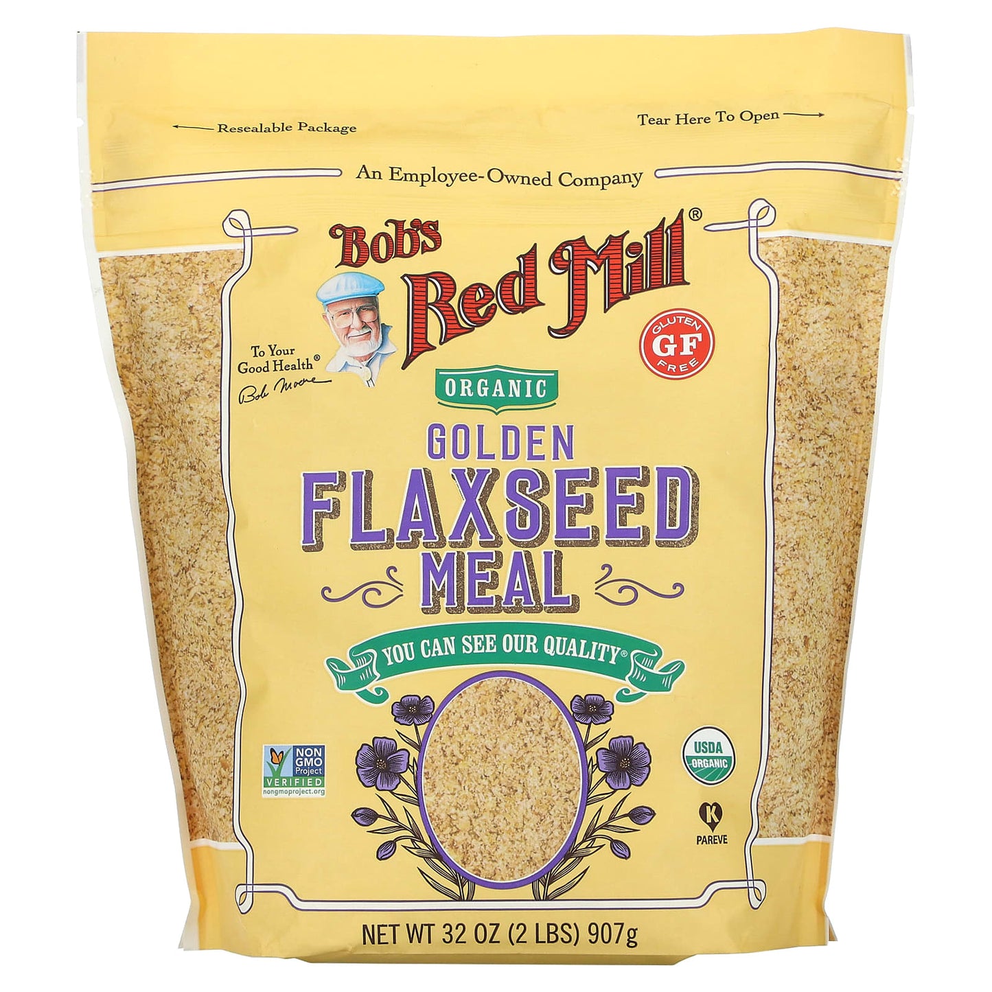 Organic Golden Flaxseed Meal by Bob's Red Mill, Gluten-Free & Non-GMO - Image 1