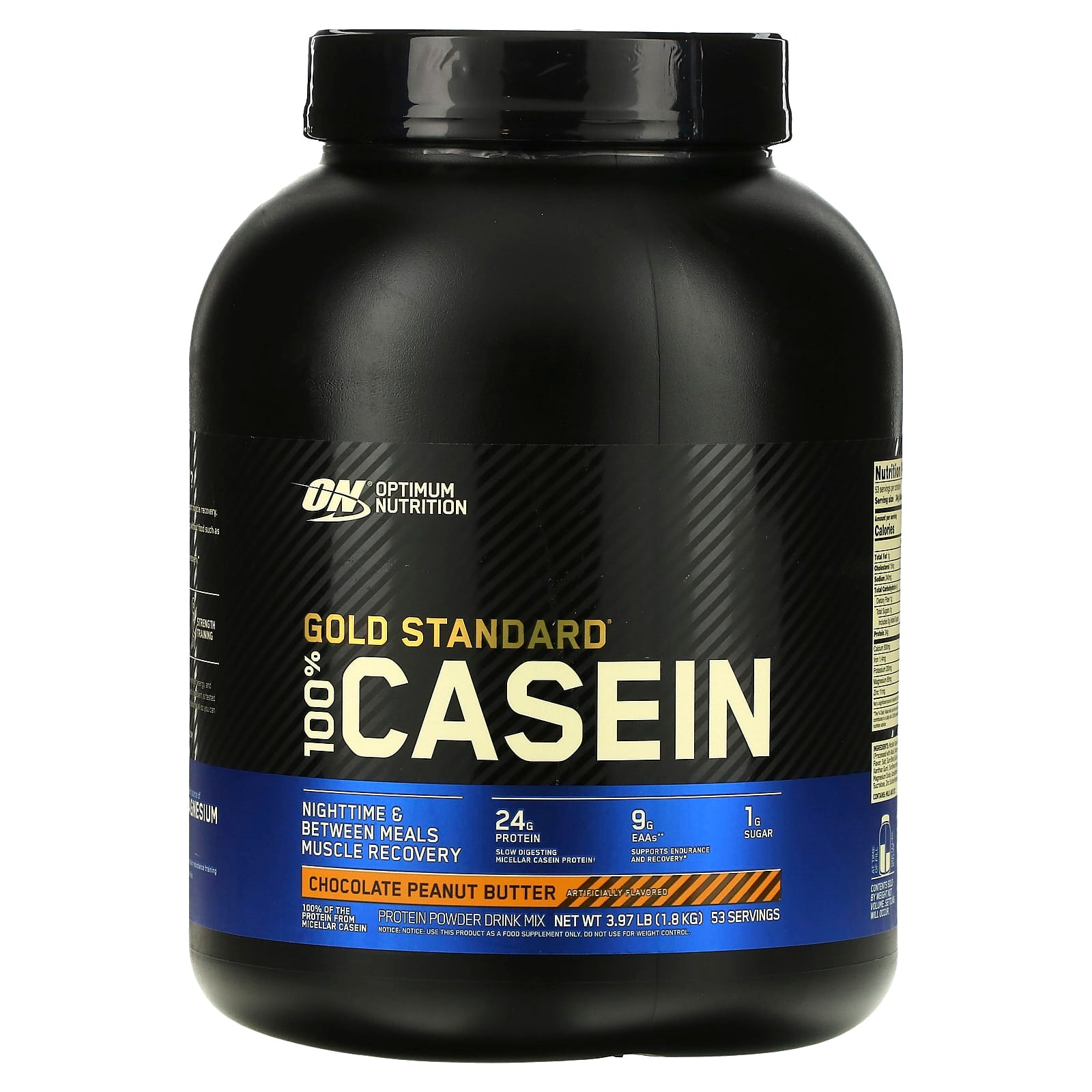 Optimum Nutrition, Gold Standard® 100% Casein, Chocolate Peanut Butter, 3.97 lb (1.8 kg) - Image 1