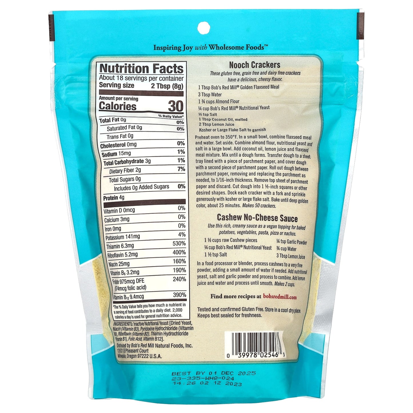 Nutritional Yeast by Bob's Red Mill - 5 oz, Gluten Free, Cheesy Flavor - Image 2