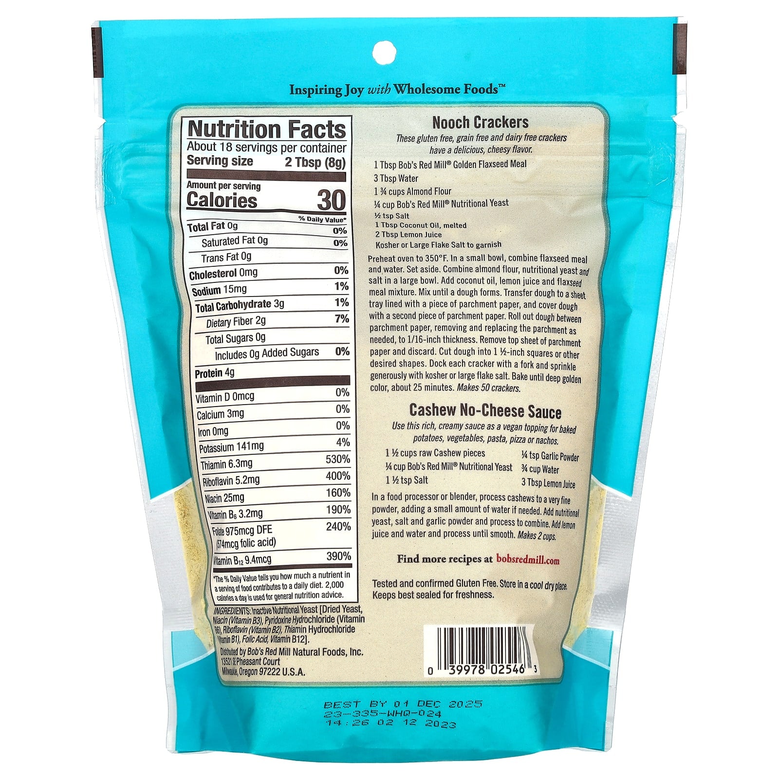 Nutritional Yeast by Bob's Red Mill - 5 oz, Gluten Free, Cheesy Flavor - Image 2