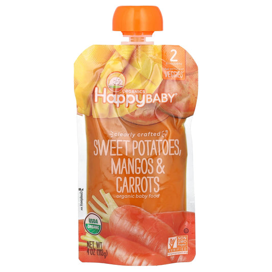 Happy Family Organics Organic Baby Food - Sweet Potatoes & Fruits for 6+ Months - Image 1