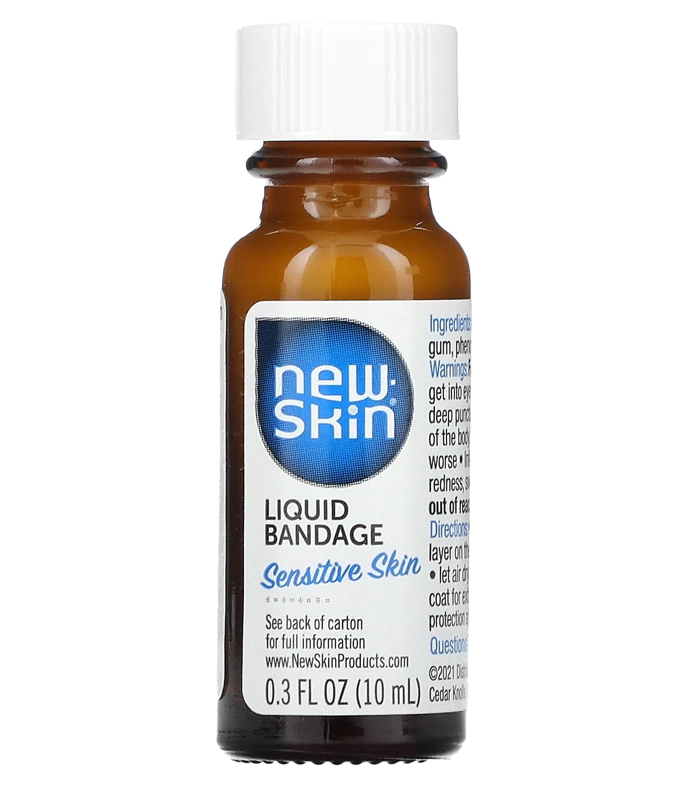 New Skin, Liquid Bandage/Skin Protectant, Sensitive Skin, 0.3 fl oz (10 ml) - Image 1