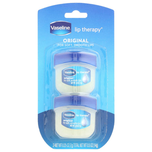 Vaseline, Lip Therapy®, Original Lip Balm, 2 Pack, 0.25 oz (7 g) Each - Image 1