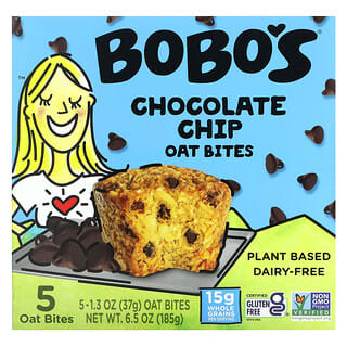 Bobo's Chocolate Chip Oat Bites, Vegan, Gluten-Free, 1.3 oz (37 g)