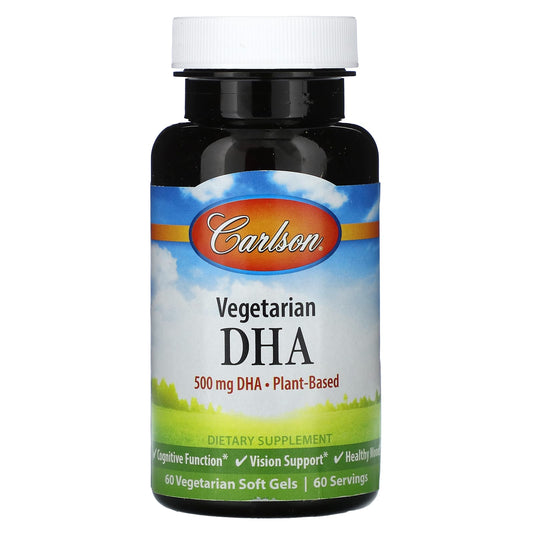 Carlson Vegetarian DHA Supplements for Brain & Vision Health - 500mg - Image 1
