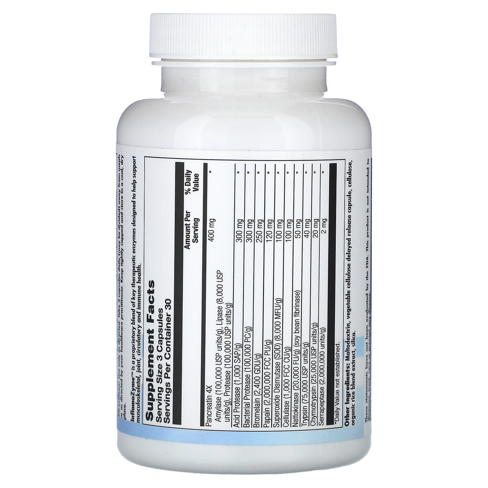 Nutra BioGenesis, InflamaZyme, 90 Capsules - Image 2