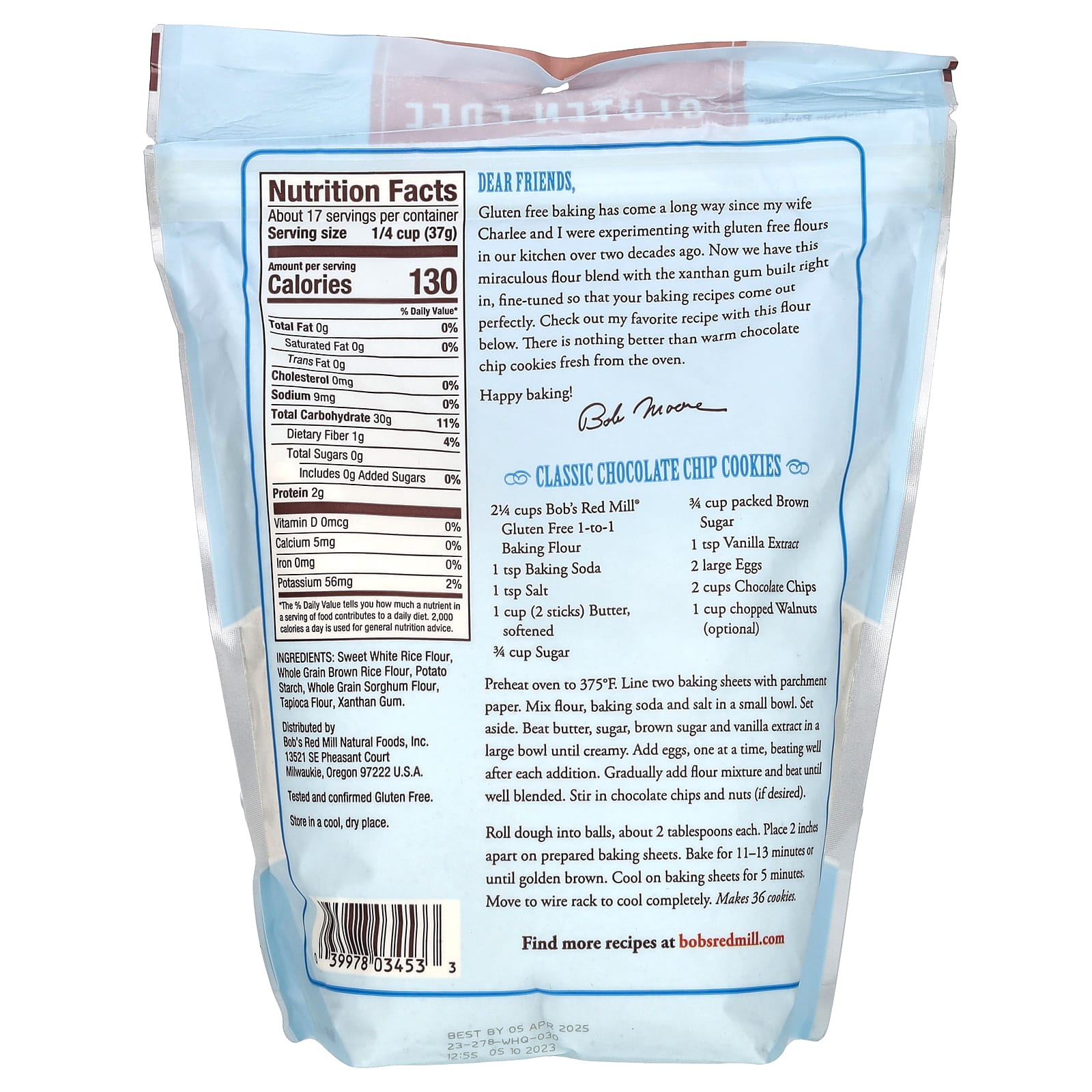 Gluten Free 1:1 Baking Flour by Bob's Red Mill, 22 oz - Image 2