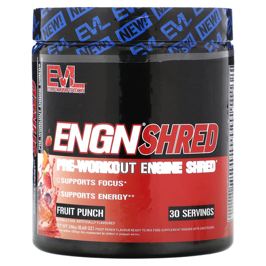 EVLution Nutrition ENGN Shred Pre-Workout - Fruit Punch, 8.68 oz - Image 1