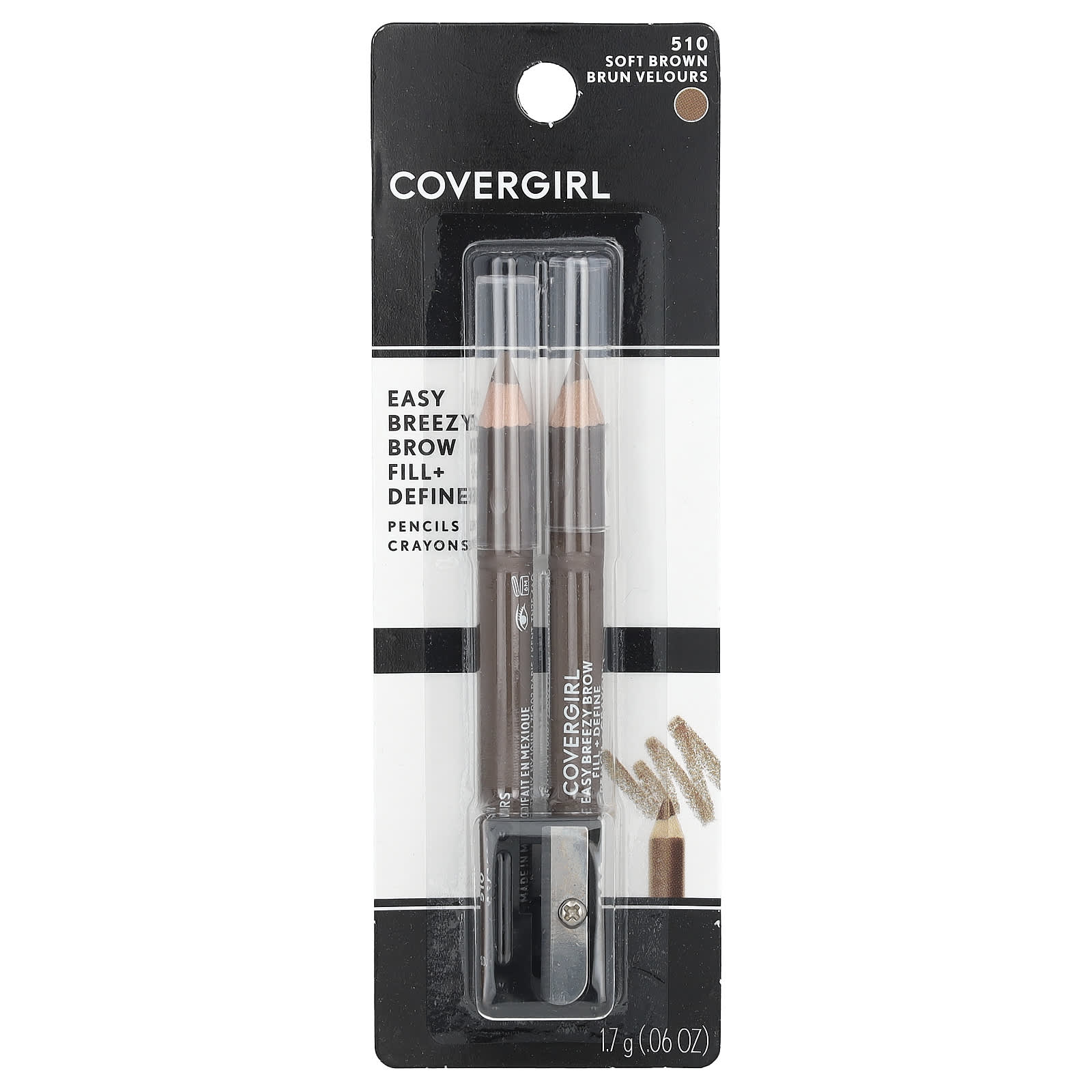 Covergirl Easy Breezy Brow Fill + Define Pencil Soft Brown 0.06 oz - Image 2