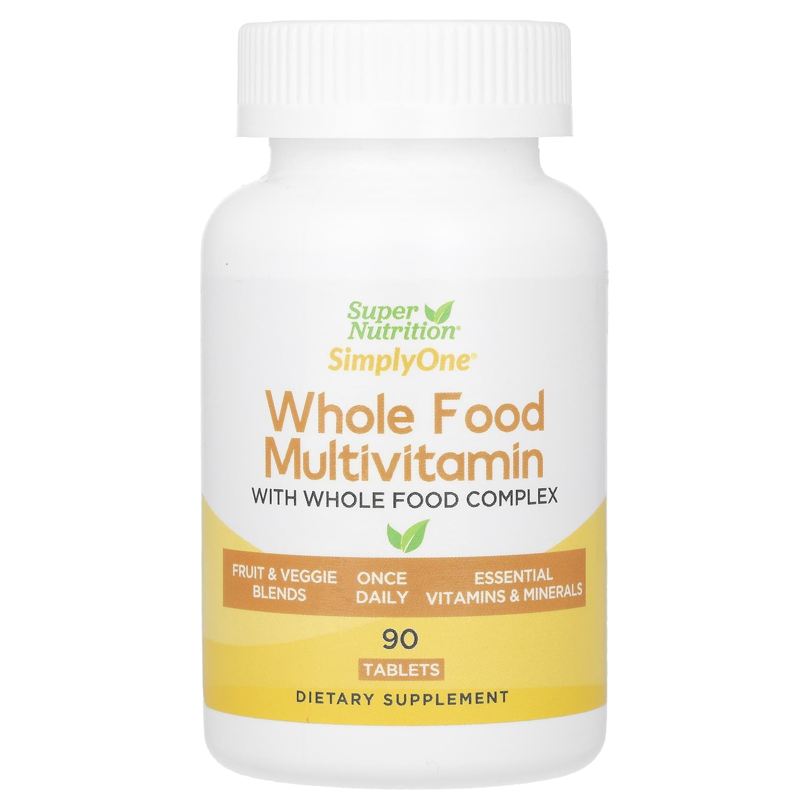 Whole Food Multivitamin with Vitamins A & C, Minerals & Enzymes - 90 Tablets - Image 1