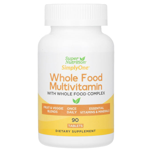 Whole Food Multivitamin with Vitamins A & C, Minerals & Enzymes - 90 Tablets - Image 1