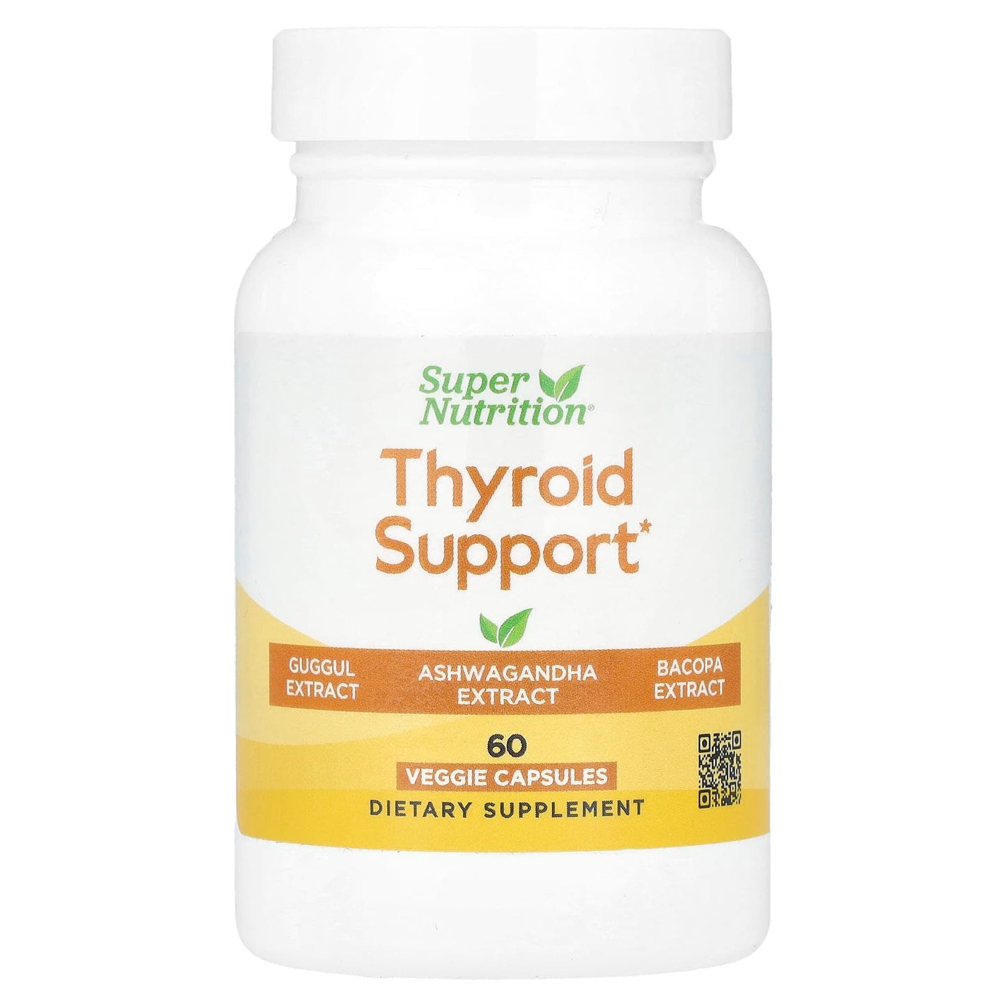 Thyroid Support Supplement with Guggul & Ashwagandha - 60 Veg Capsules - Image 1