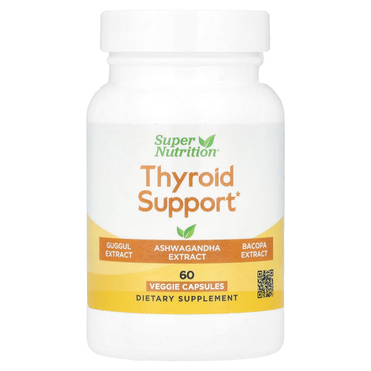 Thyroid Support Supplement with Guggul & Ashwagandha - 60 Veg Capsules - Image 1