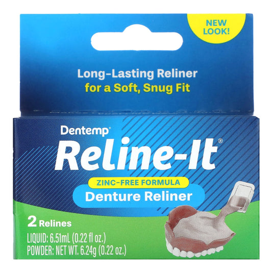 Dentemp Reline-It Denture Reliner, 2 Long-Lasting Relines for Loose Dentures - Image 1