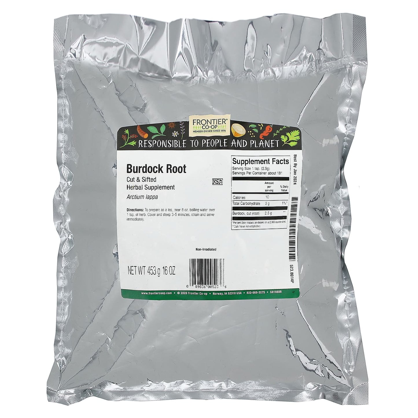 Burdock Root by Frontier Co-op - 16 oz, Organic & Kosher - Image 2