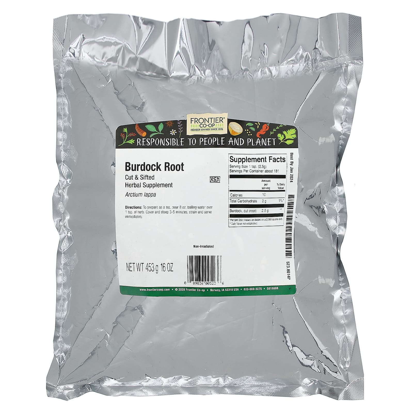 Burdock Root by Frontier Co-op - 16 oz, Organic & Kosher - Image 2