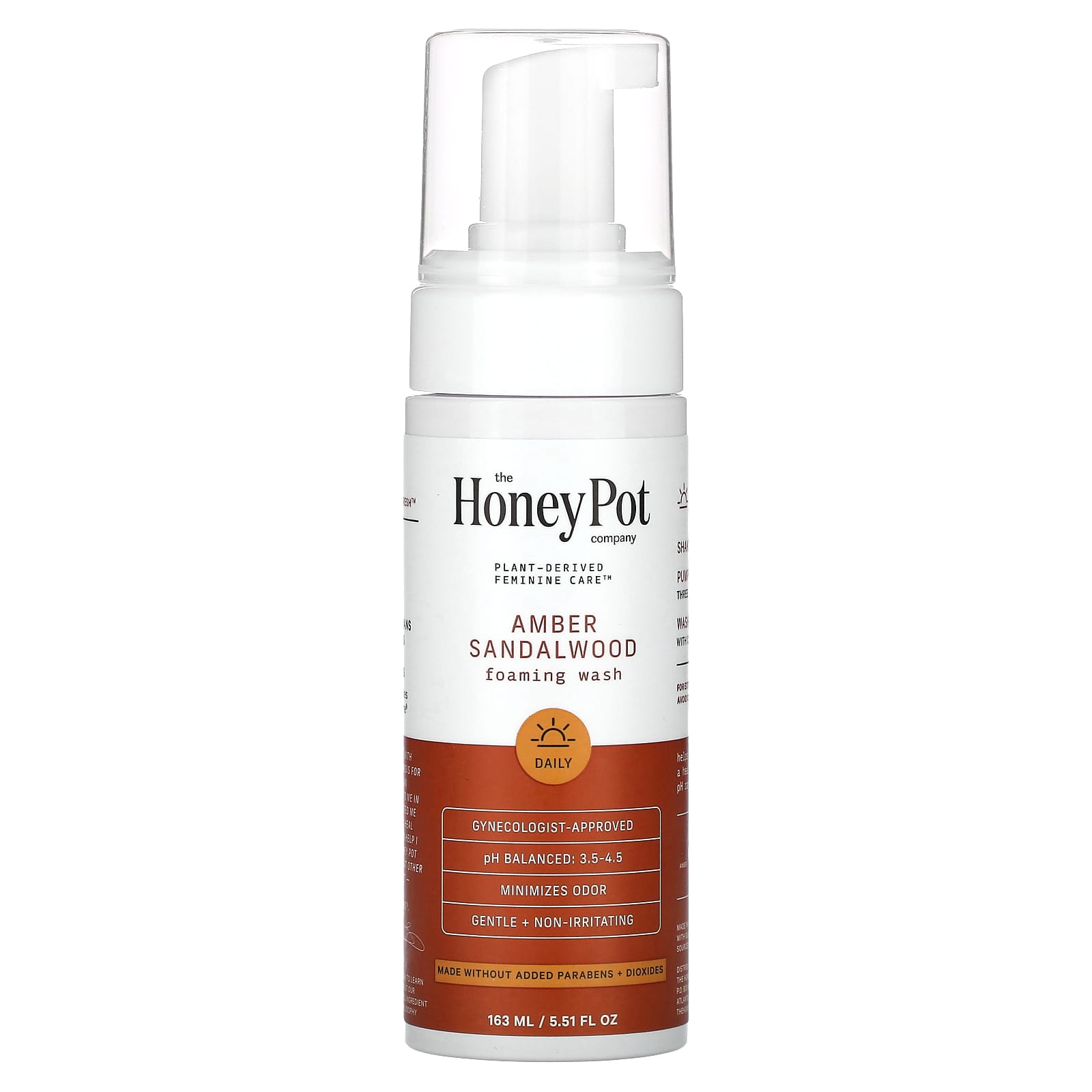 The Honey Pot Company, Amber Sandalwood Foaming Wash, 5.51 fl oz (163 ml) - Image 1
