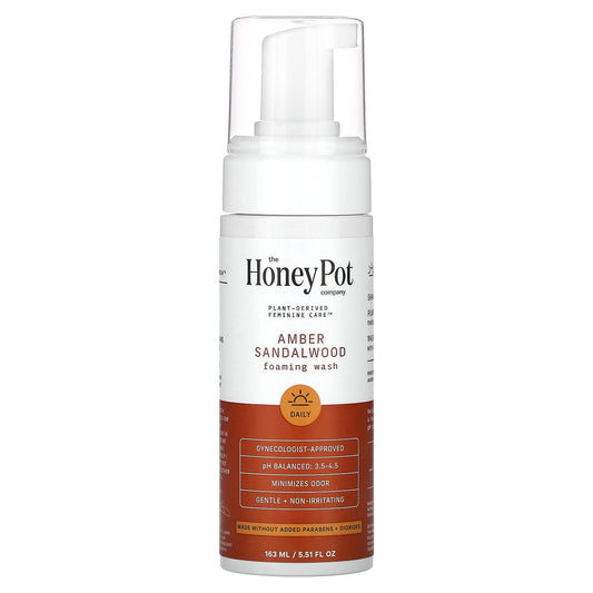 The Honey Pot Company, Amber Sandalwood Foaming Wash, 5.51 fl oz (163 ml) - Image 1