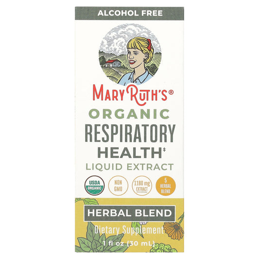 MaryRuth's, Organic Respiratory Health Liquid Extract, Alcohol Free, 1,180 mg, 1 fl oz (30 ml) - Image 1