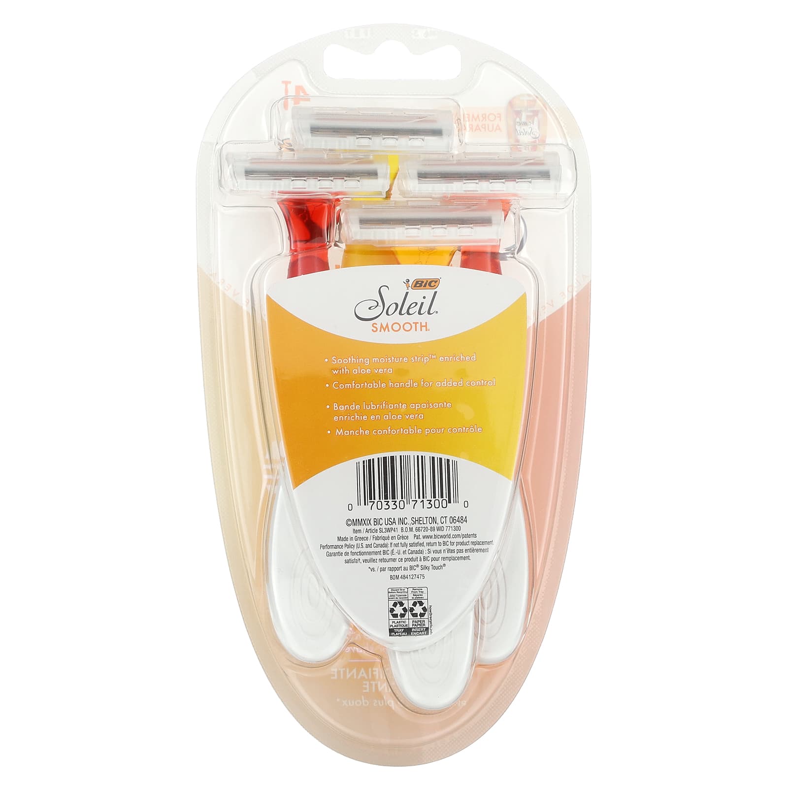 BIC Soleil Smooth Disposable Razors - 4 Count, Moisturizing Shave - Image 2