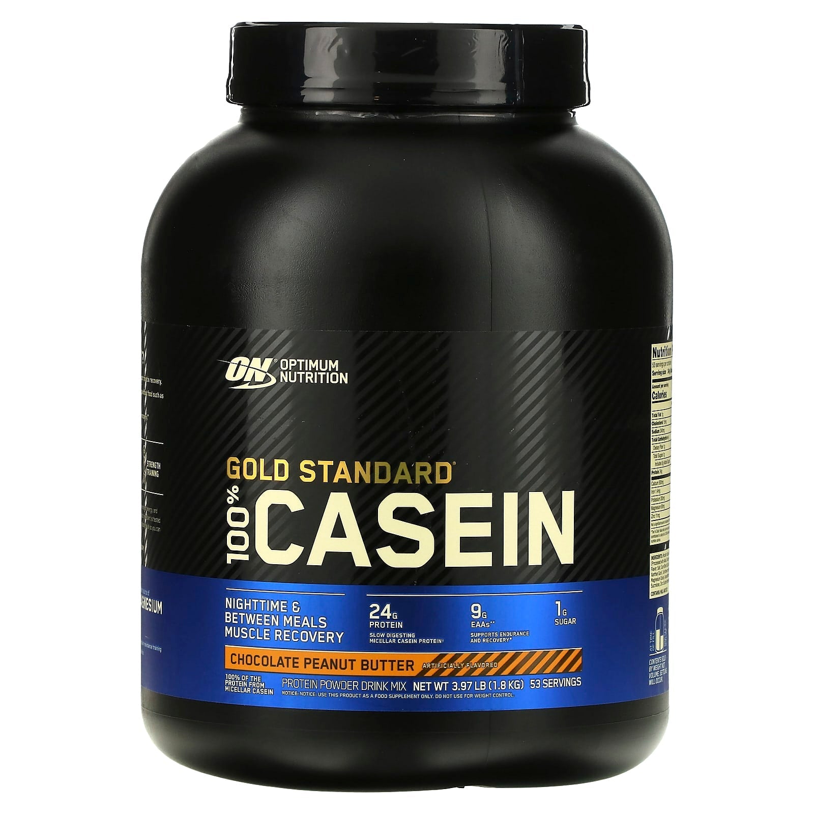 Optimum Nutrition, Gold Standard® 100% Casein, Chocolate Peanut Butter, 3.97 lb (1.8 kg) - Image 1