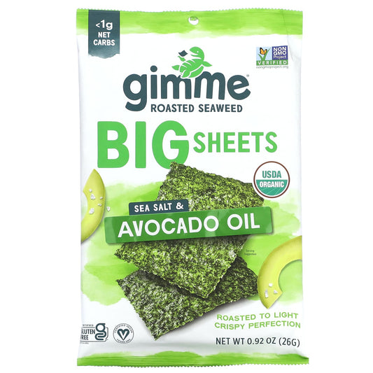 Large Organic Seaweed Snacks, Crispy & Salty, Low Carb, Vegan - Image 1