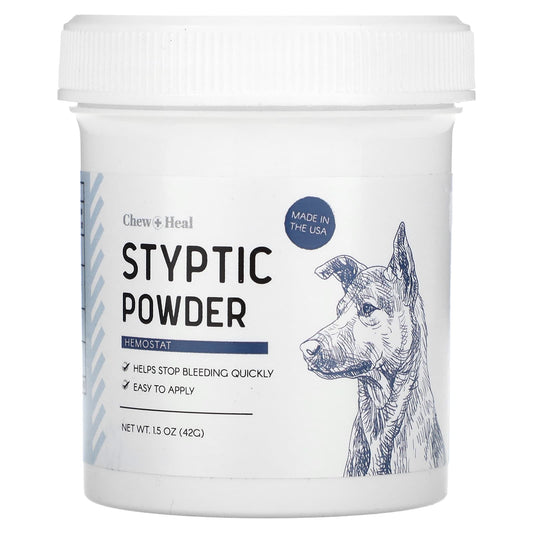 Quick Bleeding Stop for Dogs, Styptic Powder 1.5 oz | Chew + Heal - Image 1