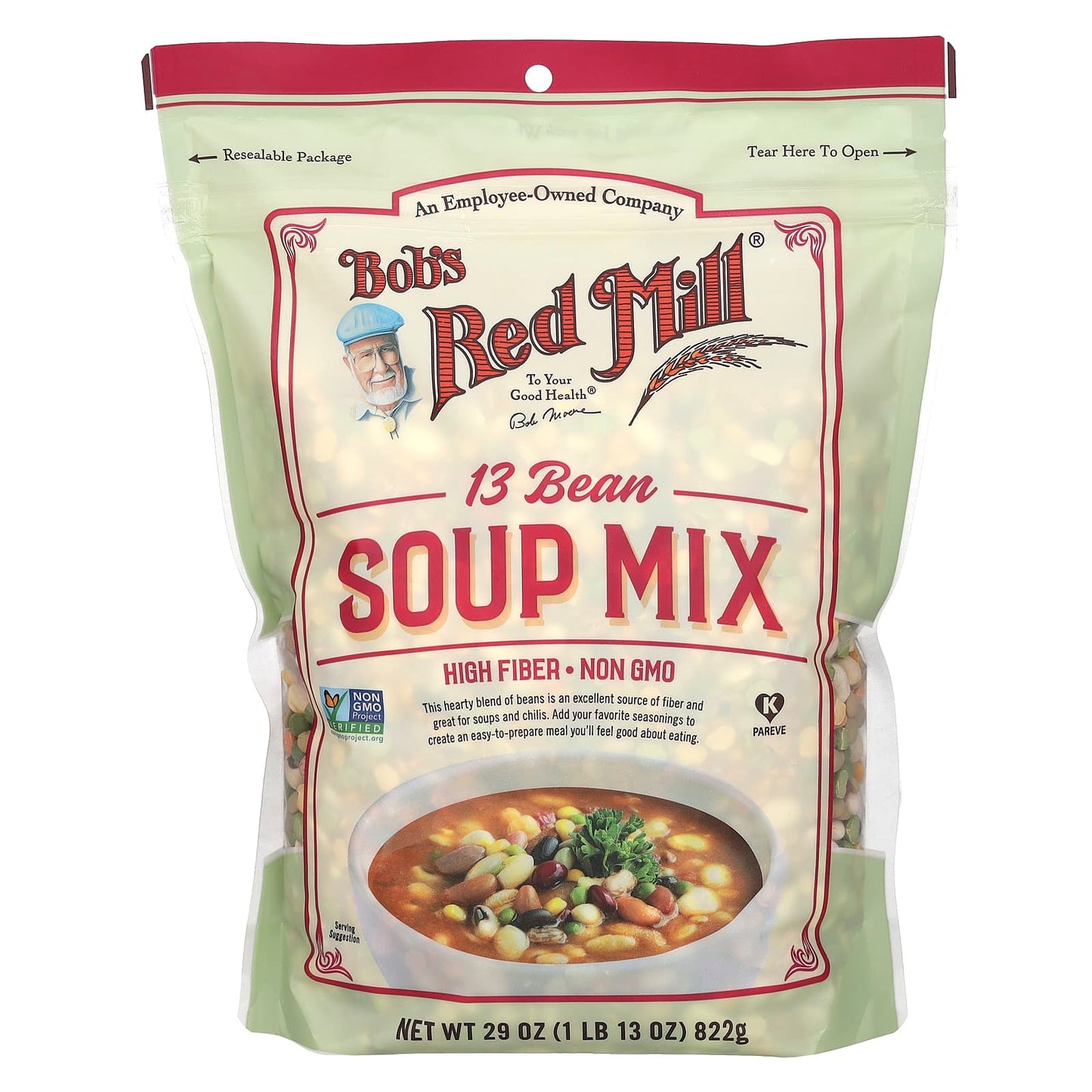 Bob's Red Mill 13 Bean Soup Mix, High Fiber, Non-GMO - Image 1